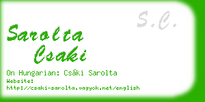 sarolta csaki business card