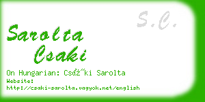 sarolta csaki business card
